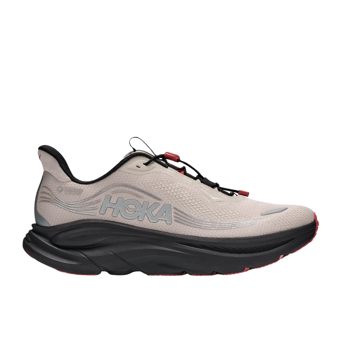 Hoka Mens Clifton 11 GTX-River Rock Grey / Carbon Black
