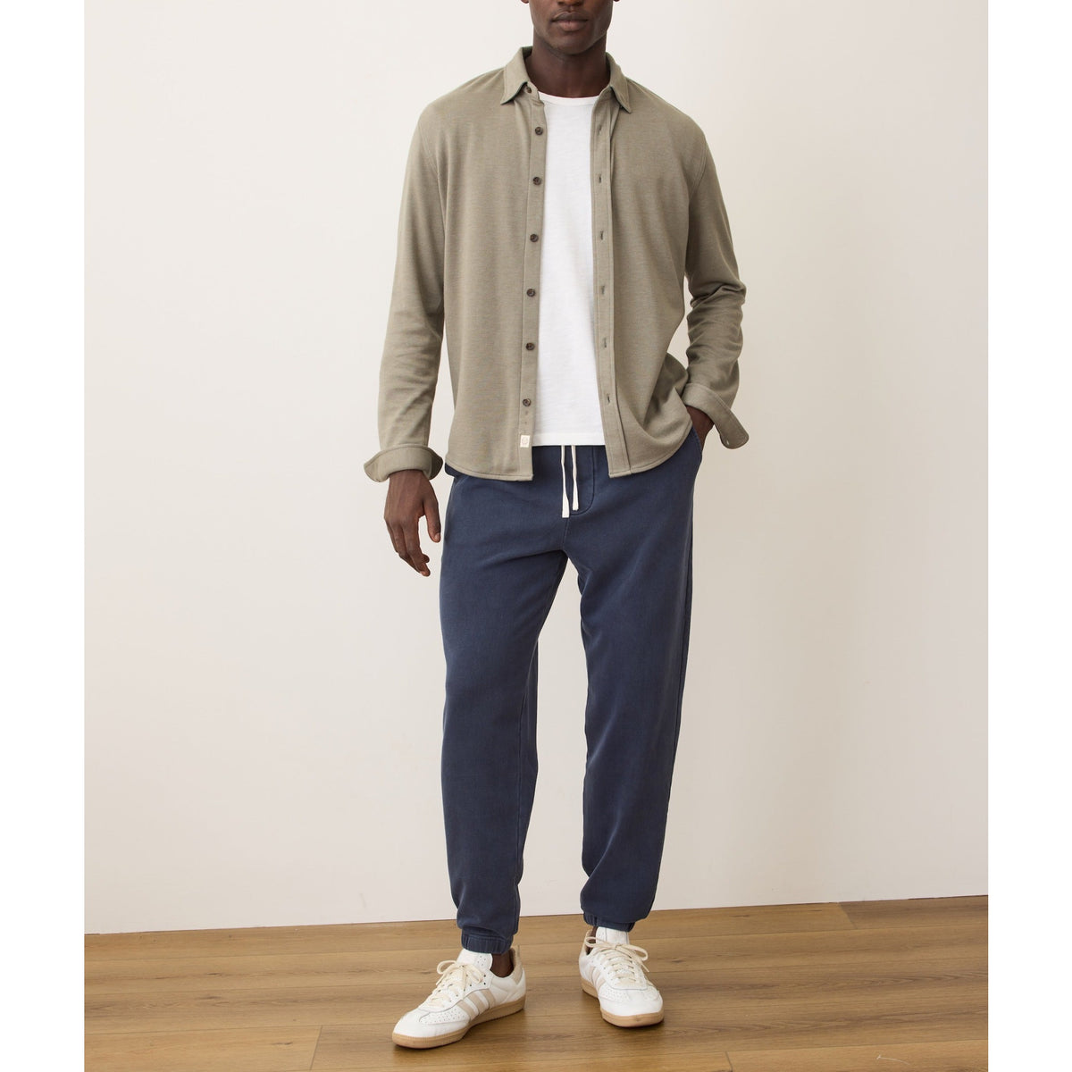 Marine Layer Mens Cloud 9 Fleece Sweatpant in Mood Indigo - Mood Indigo