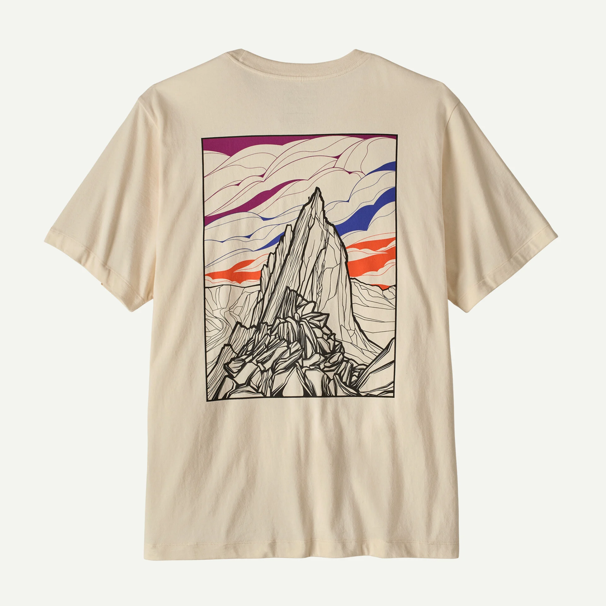 Patagonia Mens Cloud Crag T-Shirt-Undyed Natural