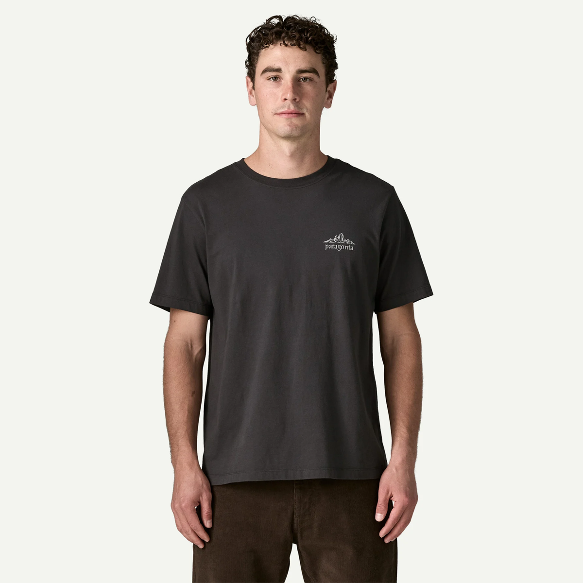 Patagonia Mens Cloud Crag T-Shirt-Ink Black