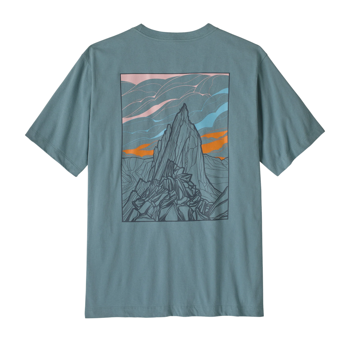 Patagonia Mens Cloud Crag T-Shirt-Blue Sage