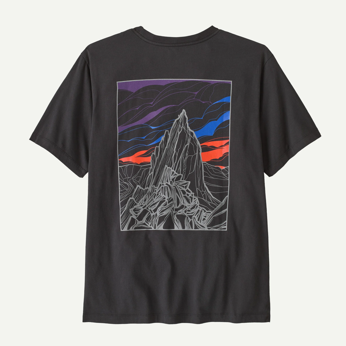 Patagonia Mens Cloud Crag T-Shirt-Ink Black