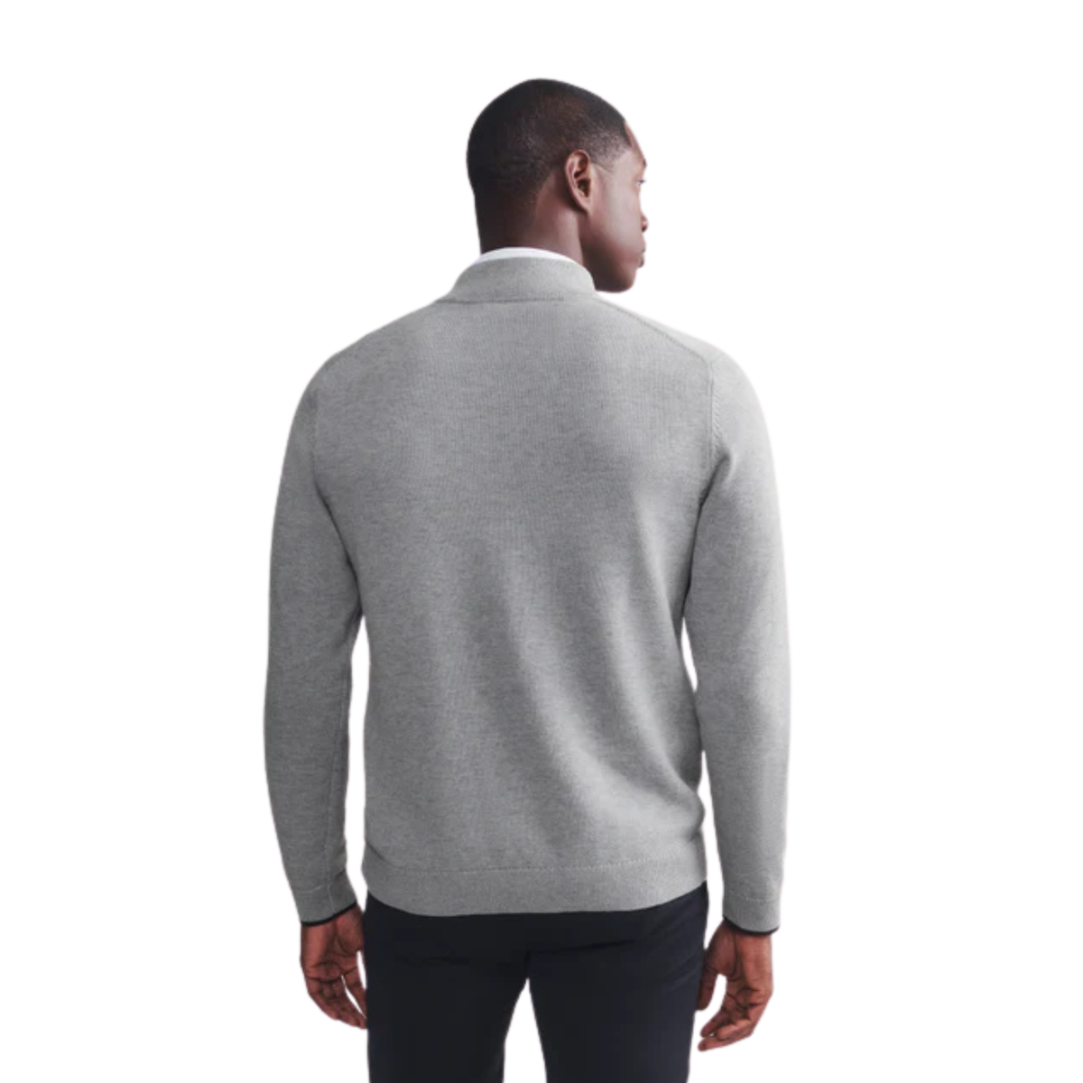 Rhone Mens Commuter 1/4 Zip Sweater-Gray Heather