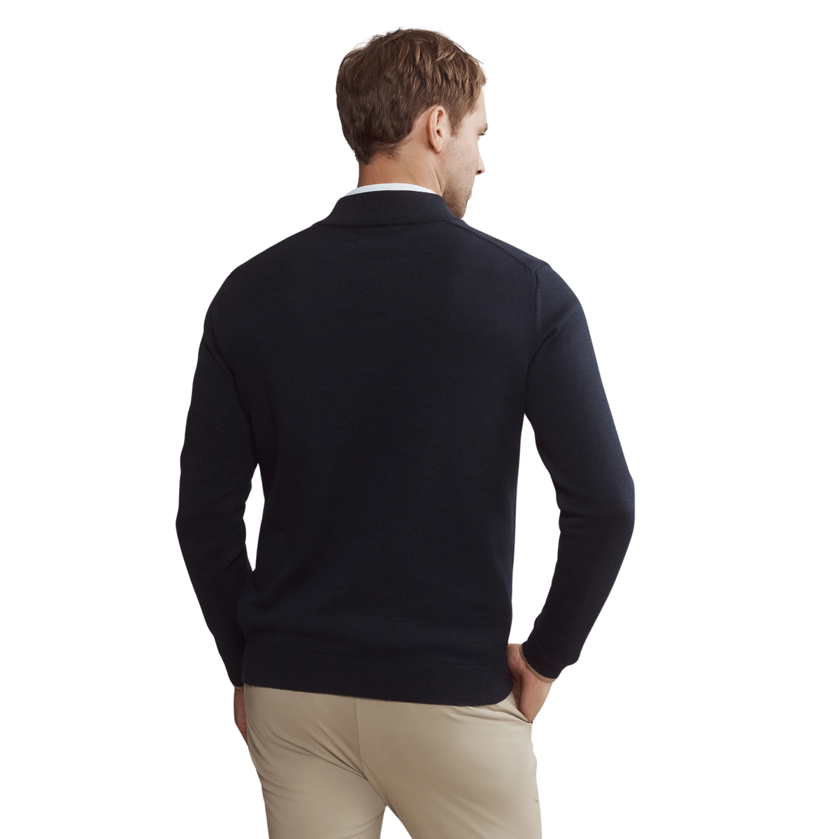 Rhone Mens Commuter 1/4 Zip Sweater-True Navy