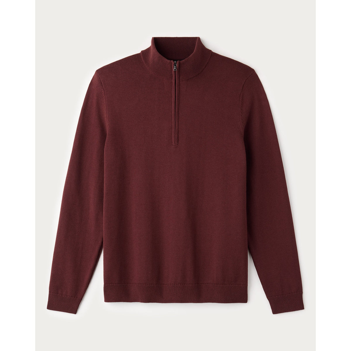 Rhone Mens Commuter 1/4 Zip Sweater - Cherry Bark