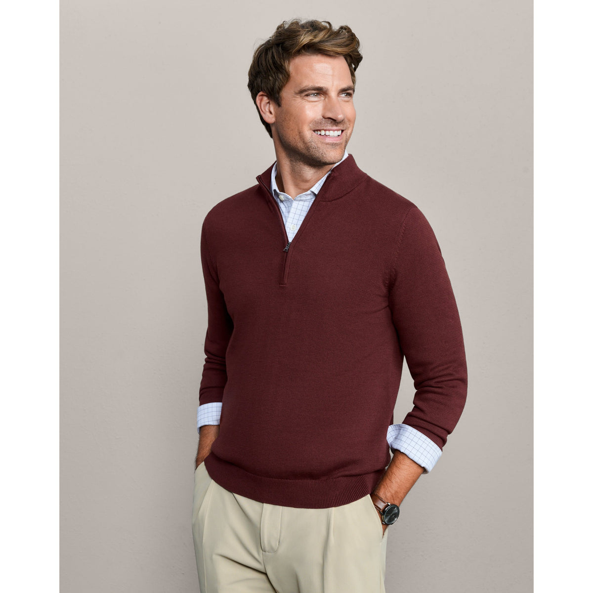 Rhone Mens Commuter 1/4 Zip Sweater
