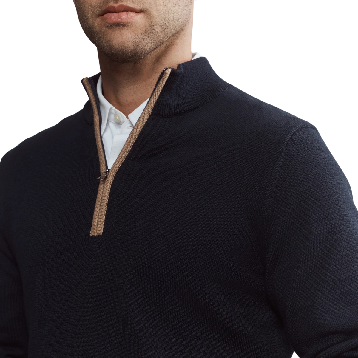 Rhone Mens Commuter 1/4 Zip Sweater-True Navy