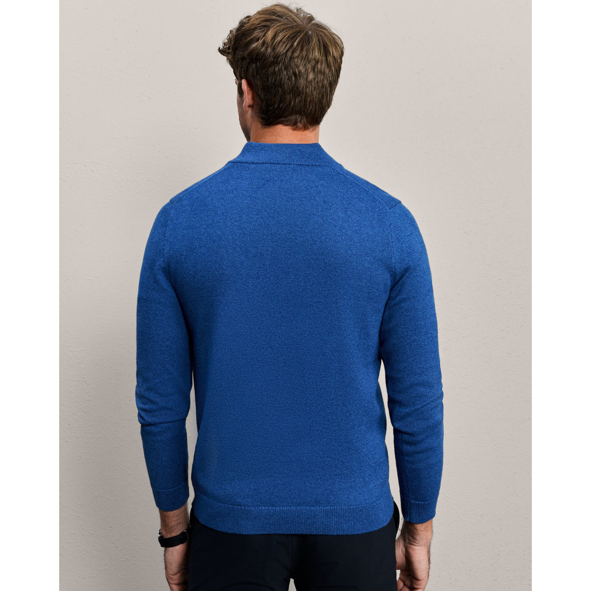 Rhone Mens Commuter 1/4 Zip Sweater - Harbor Blue