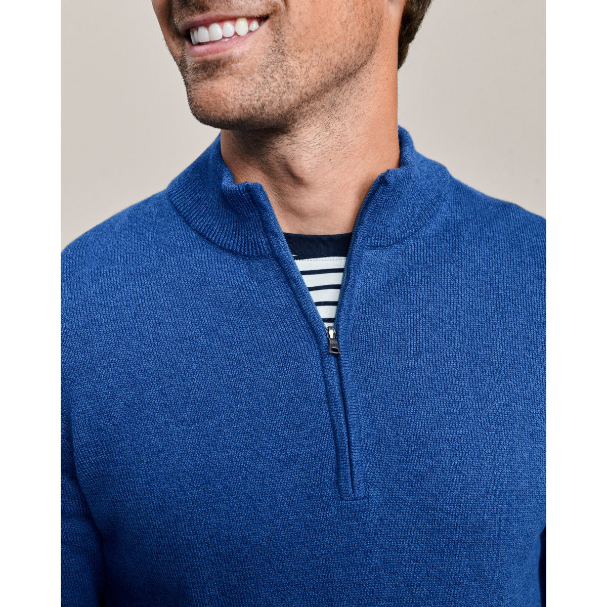 Rhone Mens Commuter 1/4 Zip Sweater - Harbor Blue
