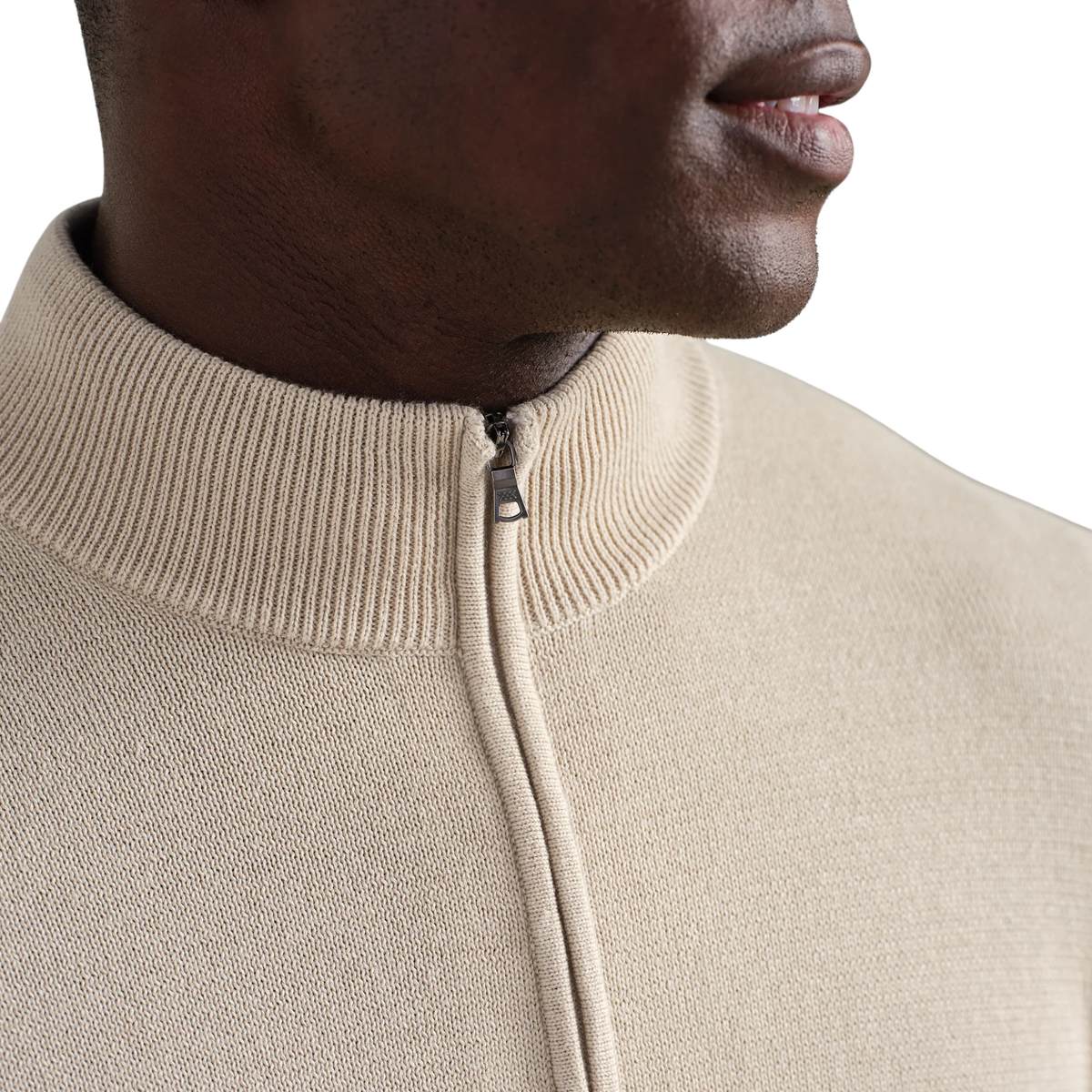 Rhone Mens Commuter 1/4 Zip Sweater-Bone