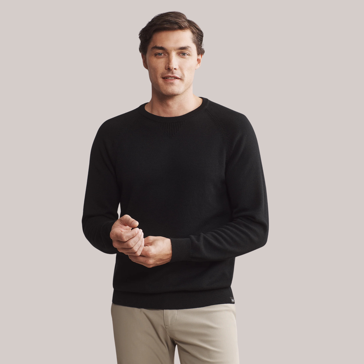 Rhone Mens Commuter Crewneck Sweater-Black