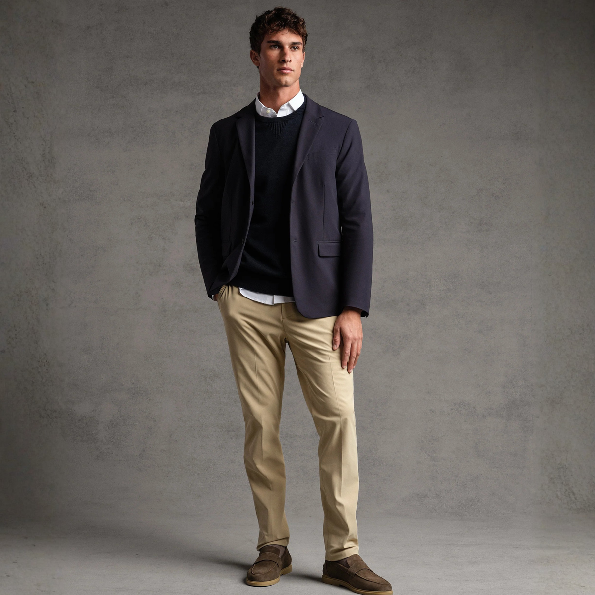 Rhone Mens Commuter Crewneck Sweater-True Navy