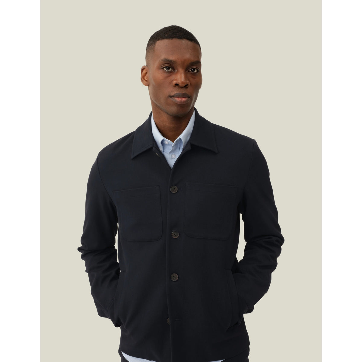 Les Deux Mens Como Hybrid Jacket - Navy