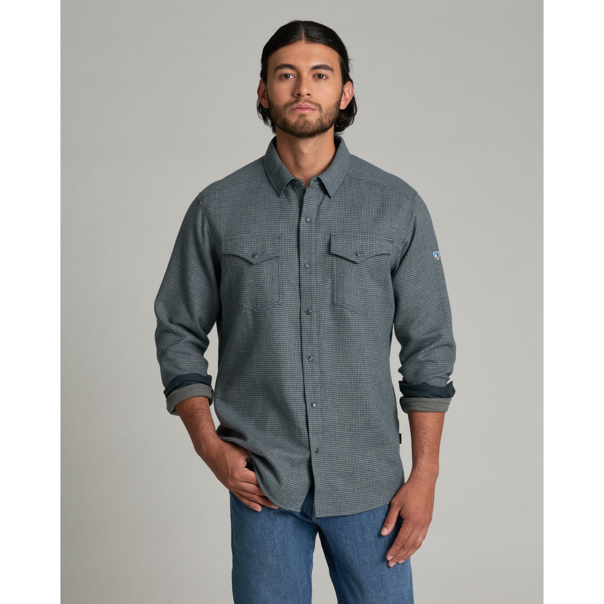 Kuhl Mens Disputr LS - FJOR_Fjord Blue