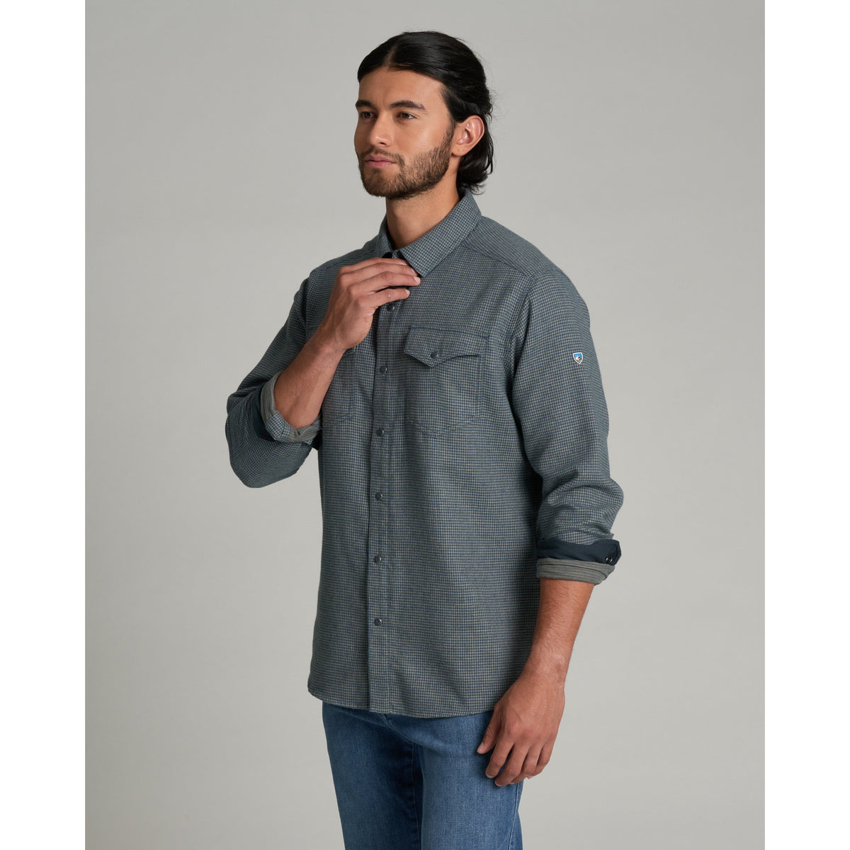 Kuhl Mens Disputr LS - FJOR_Fjord Blue