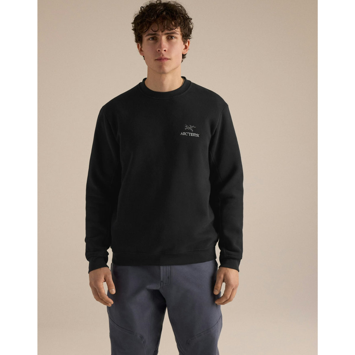 Arcteryx Mens Emblem Fleece Crew F26 - Black