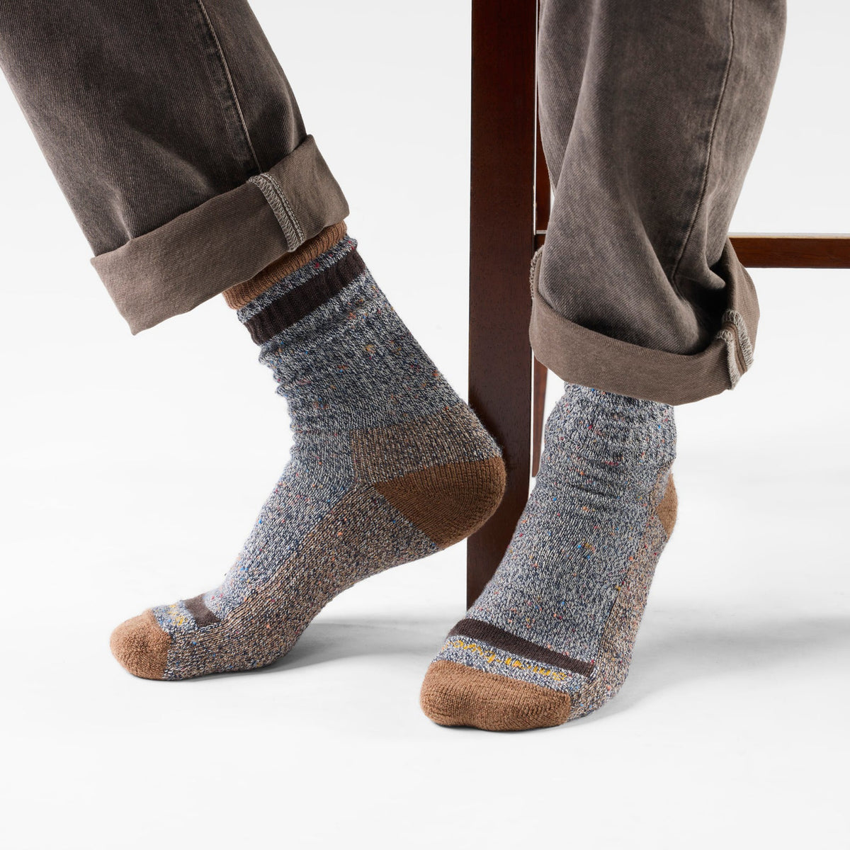 Smartwool Mens Everyday Larimer Crew Socks - Mocha