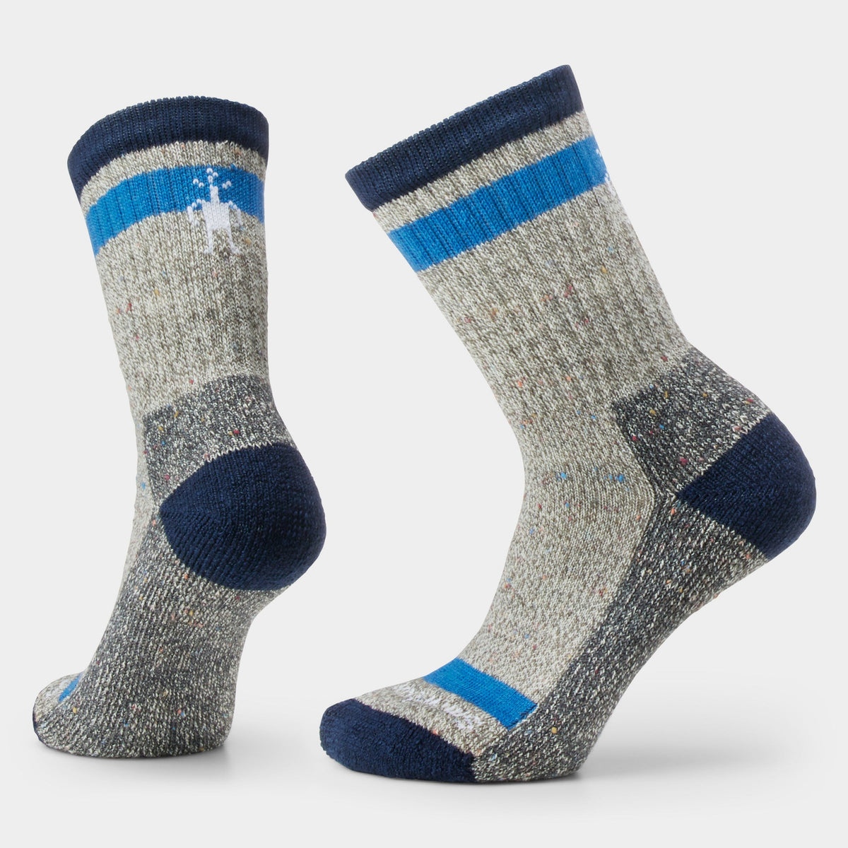 Smartwool Mens Everyday Larimer Crew Socks - Taupe-Natural Marl