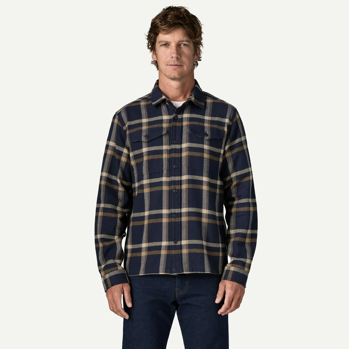 Patagonia Mens Fjord Flannel Shirt-New Navy