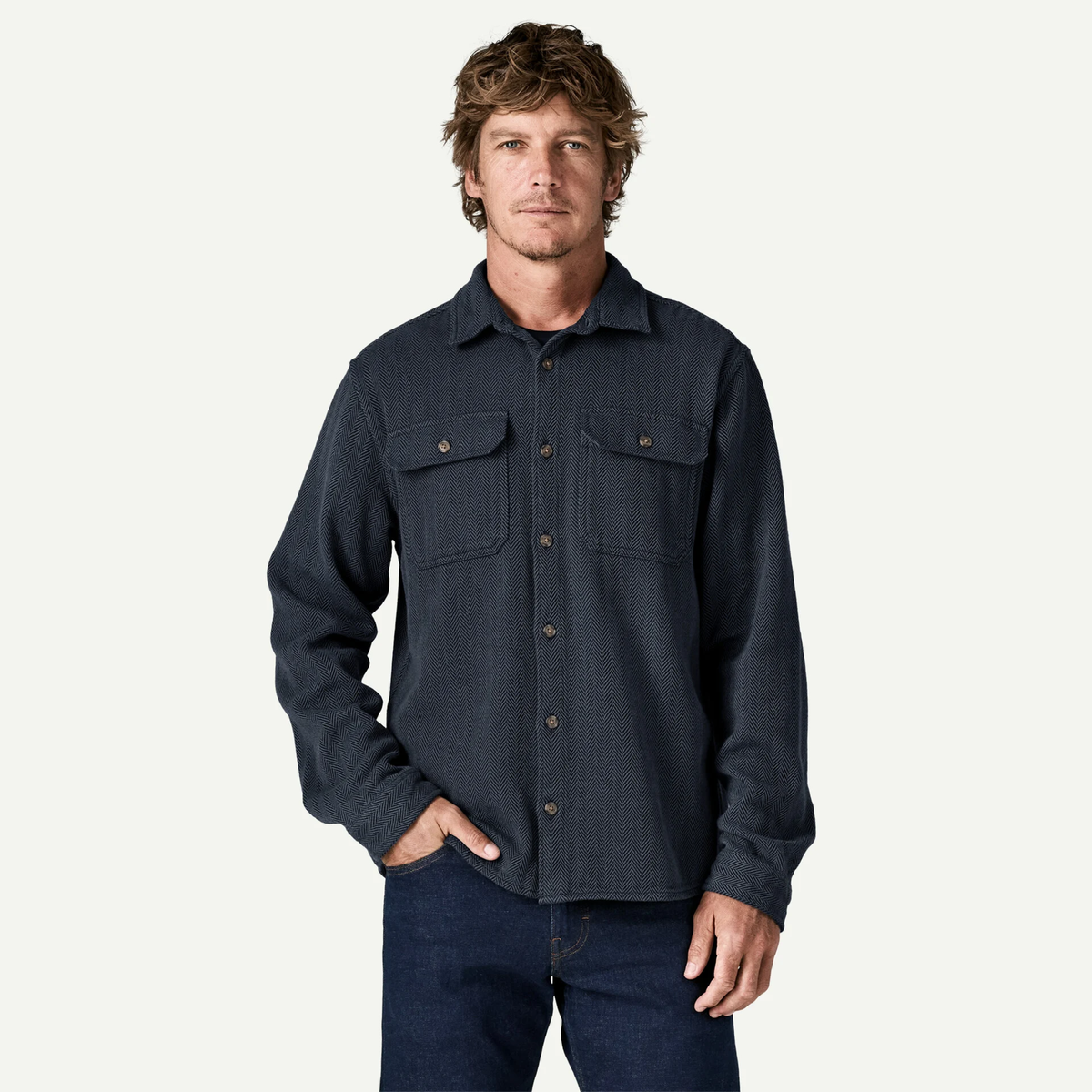 Patagonia Mens Fjord Loft Shirt-Summit Blue