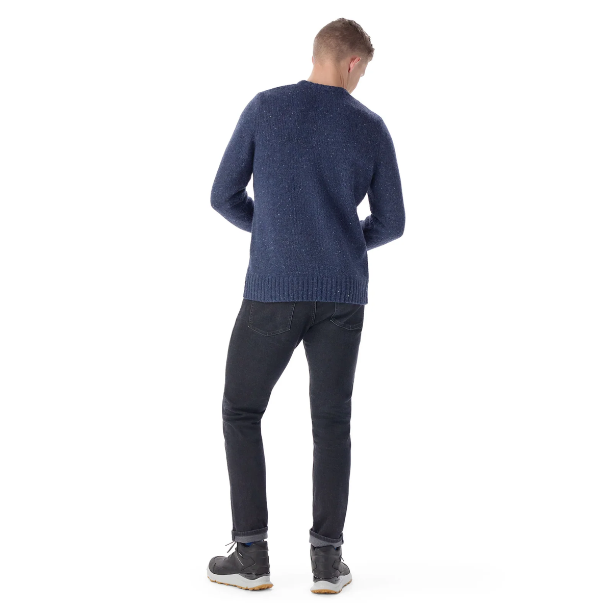 Smartwool Mens Heavy Crew Sweater- Deep Navy Heather