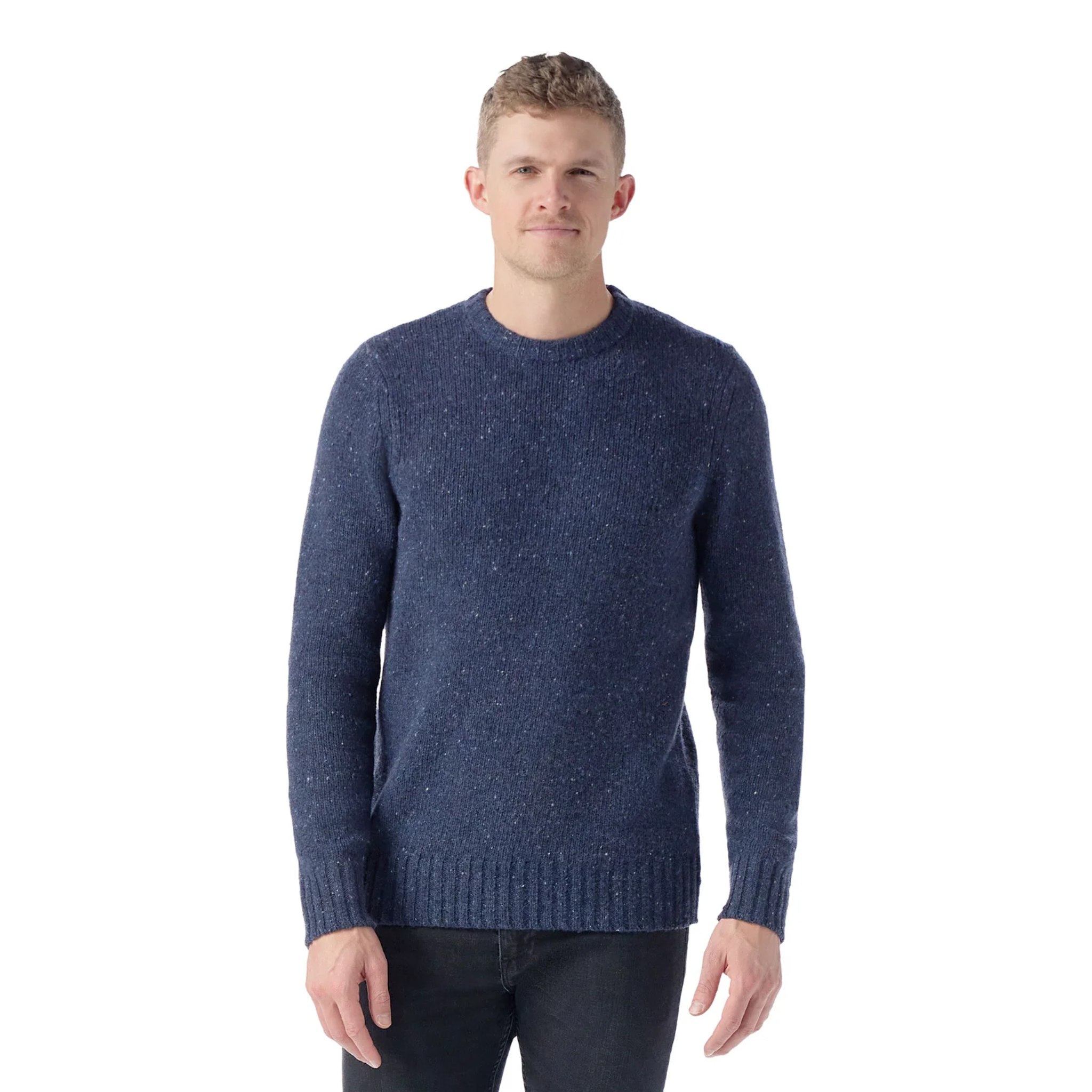 Smartwool Mens Heavy Crew Sweater- Deep Navy Heather