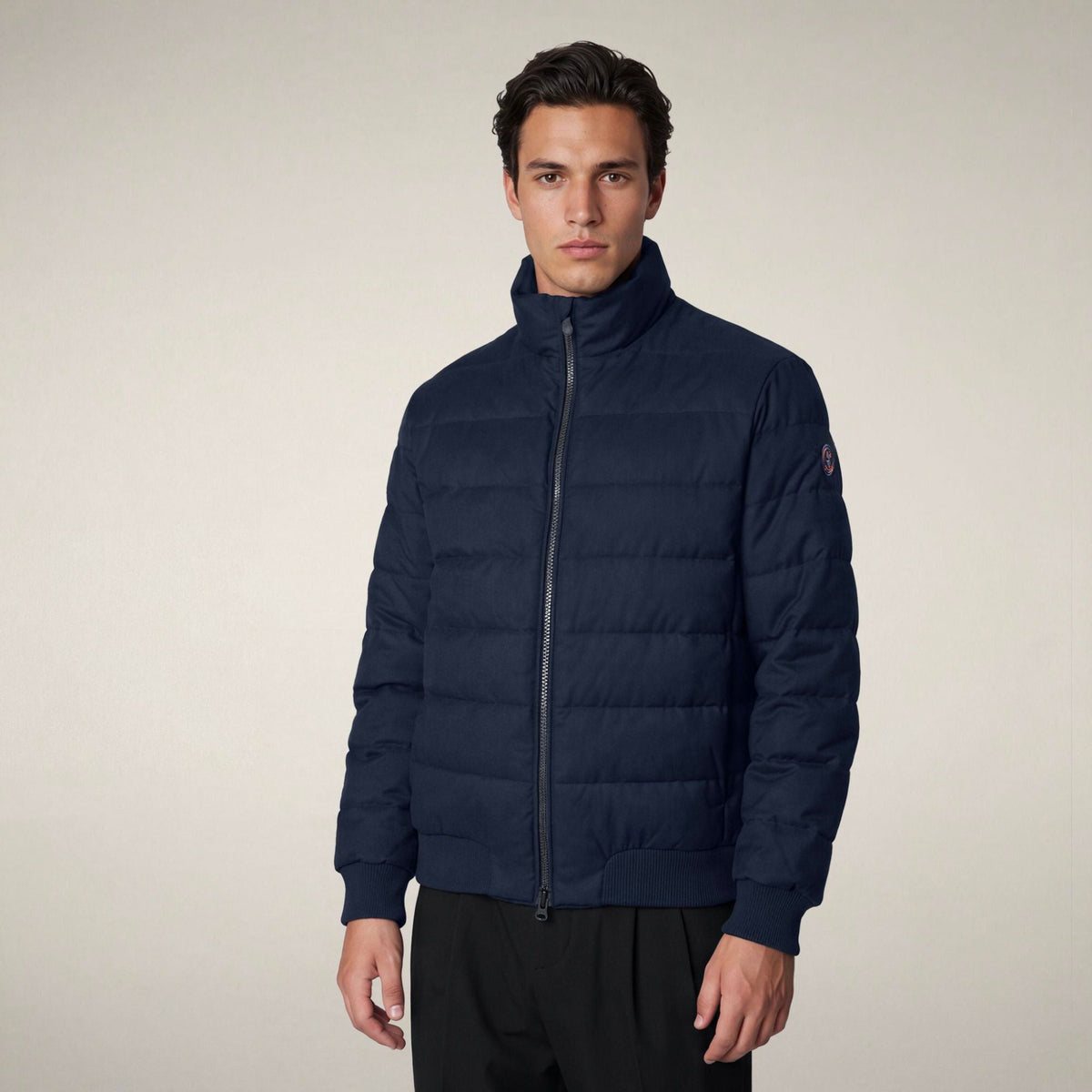 Save The Duck Mens Herbie Jacket FLAN23 - Navy Blue Melange