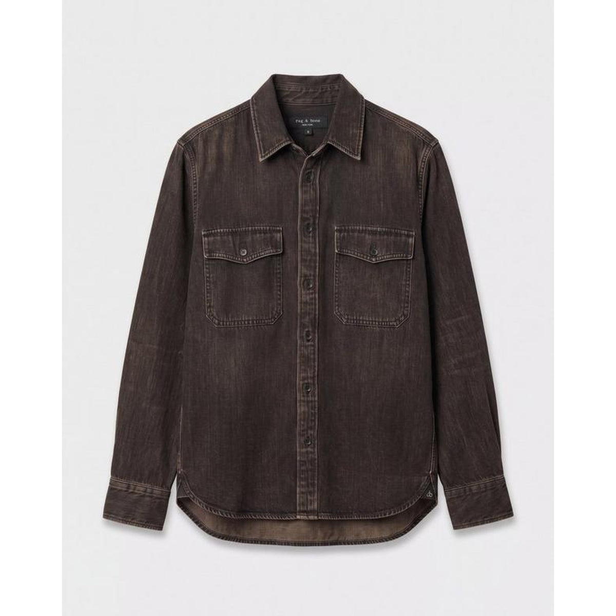 Rag And Bone Mens Infuse Denim Cpo Shirt in Brnbk-Brnbk