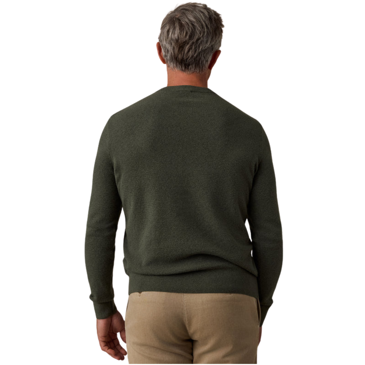 Faherty Mens Jackson Crew Sweater-Forest Grove Heather