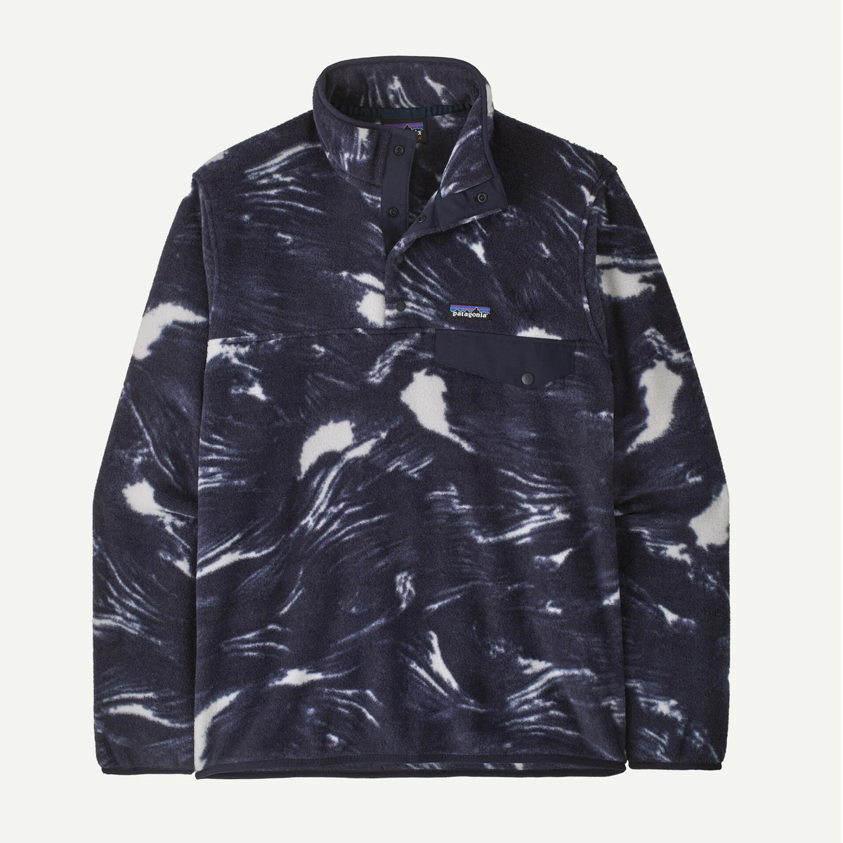 Patagonia Mens LW Synch Snap-T P/O-Polar Breeze:Sunken Blue 
