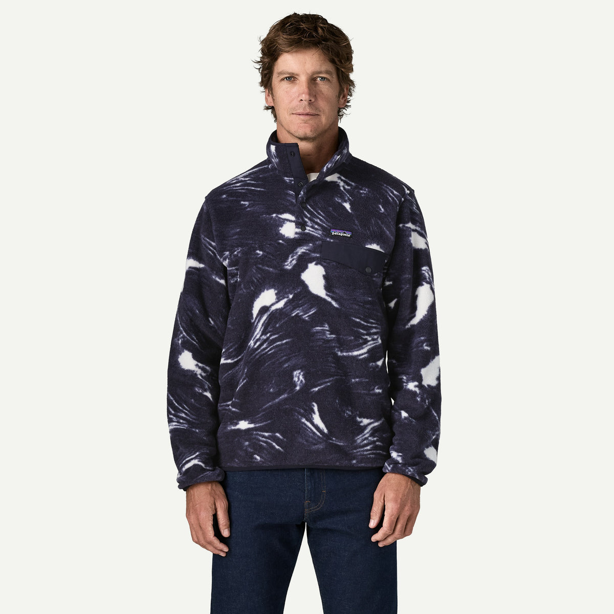 Patagonia Mens LW Synch Snap-T P/O F26 - PBSU_Polar Breeze: Sunken Blue