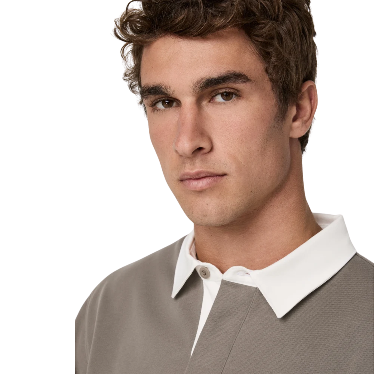 Vuori Mens L/S Cypress Rugby-Smokey Taupe