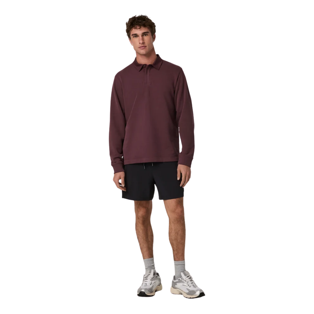 Vuori Mens L/S Cypress Rugby-Boysenberry