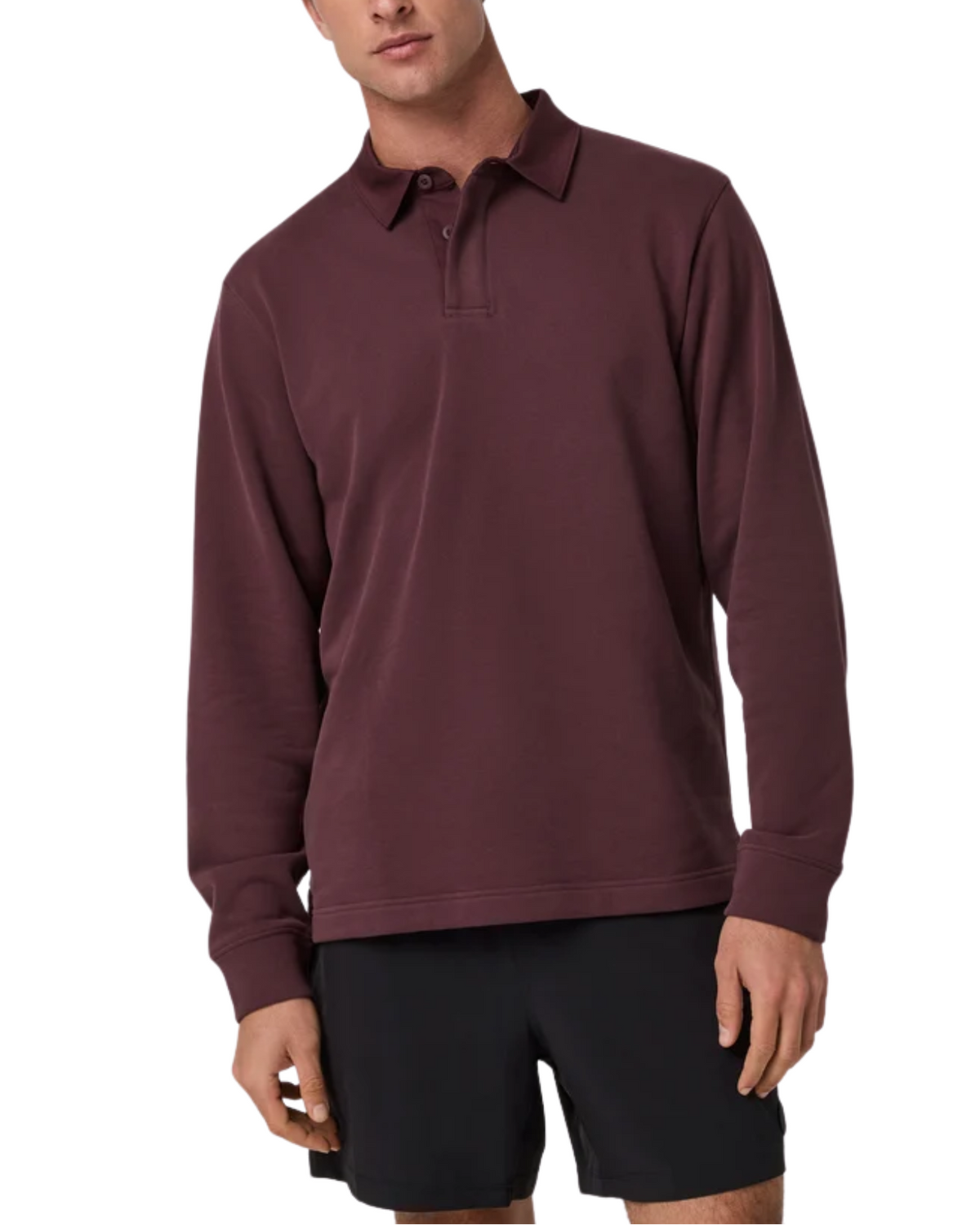 Vuori Mens L/S Cypress Rugby-Boysenberry
