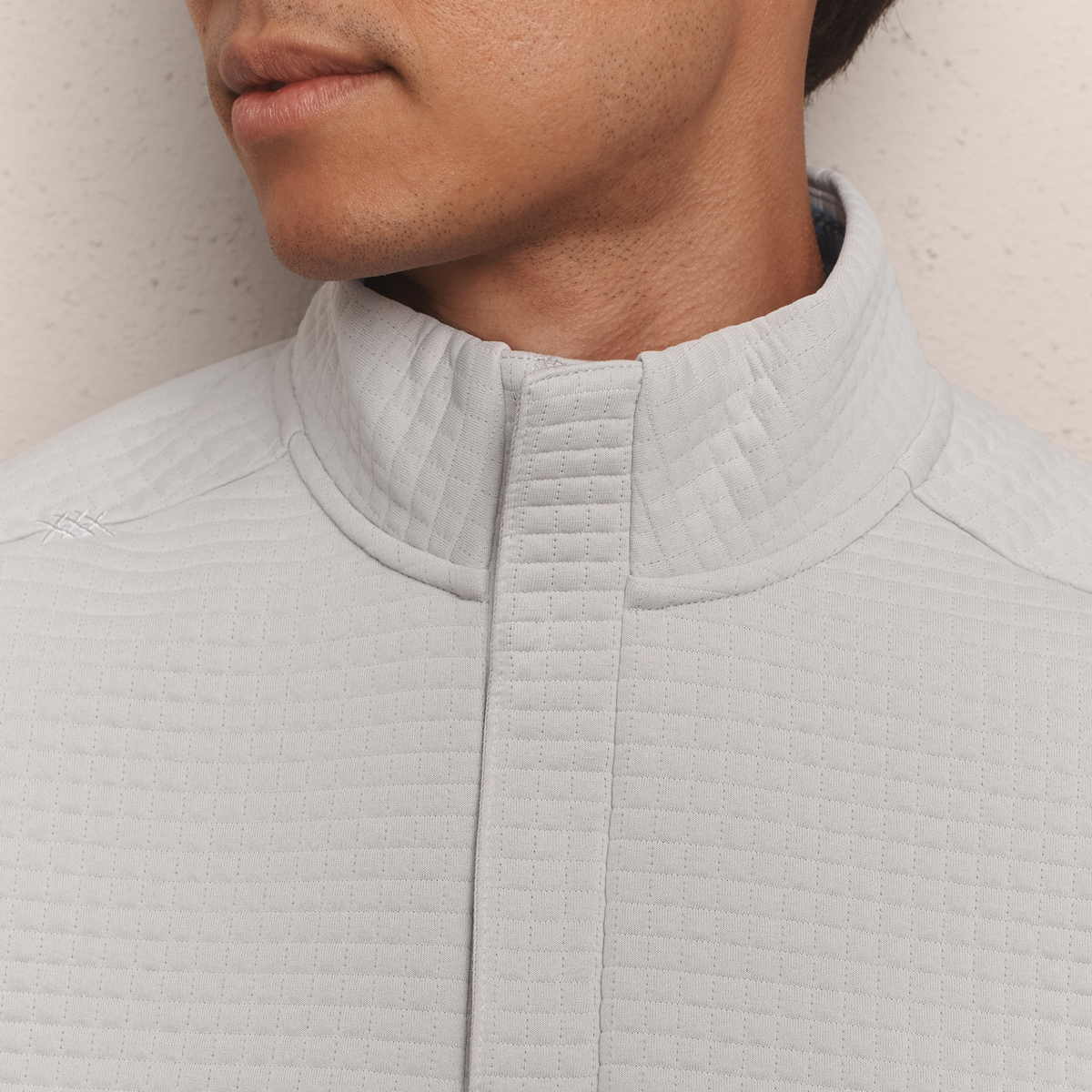 Rhone Mens Landmark 1/4 Zip-Sleet Gray