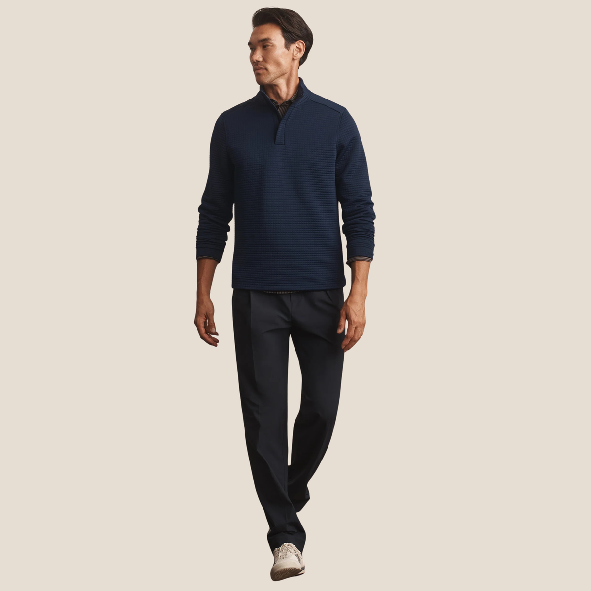 Rhone Mens Landmark 1/4 Zip-True Navy