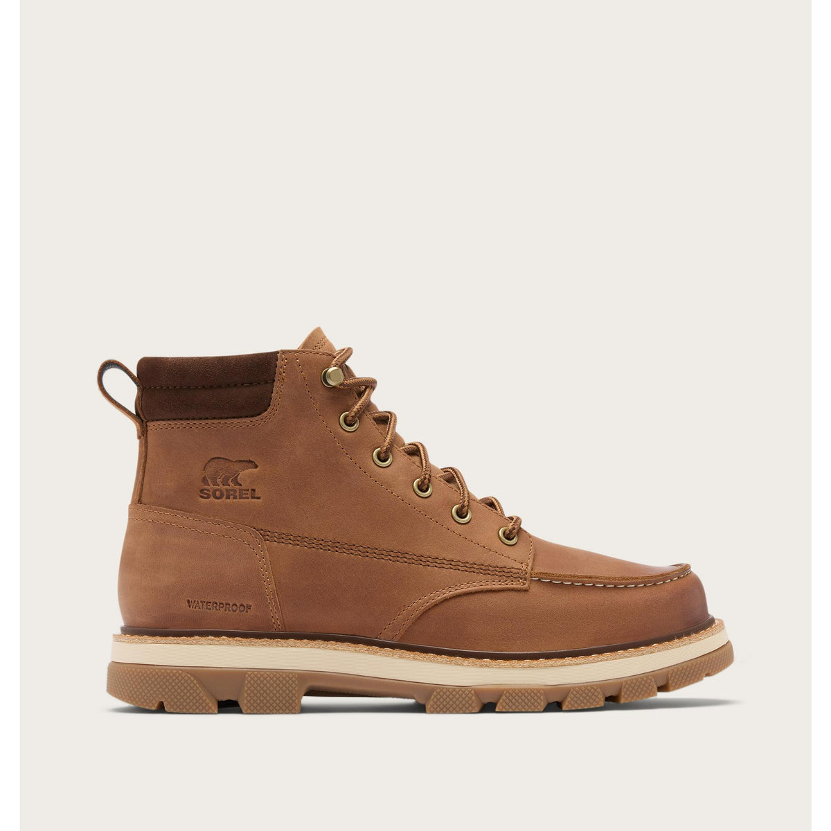Sorel Mens Lark-47 Moc Toe WP - Velvet Tan, Tobacco