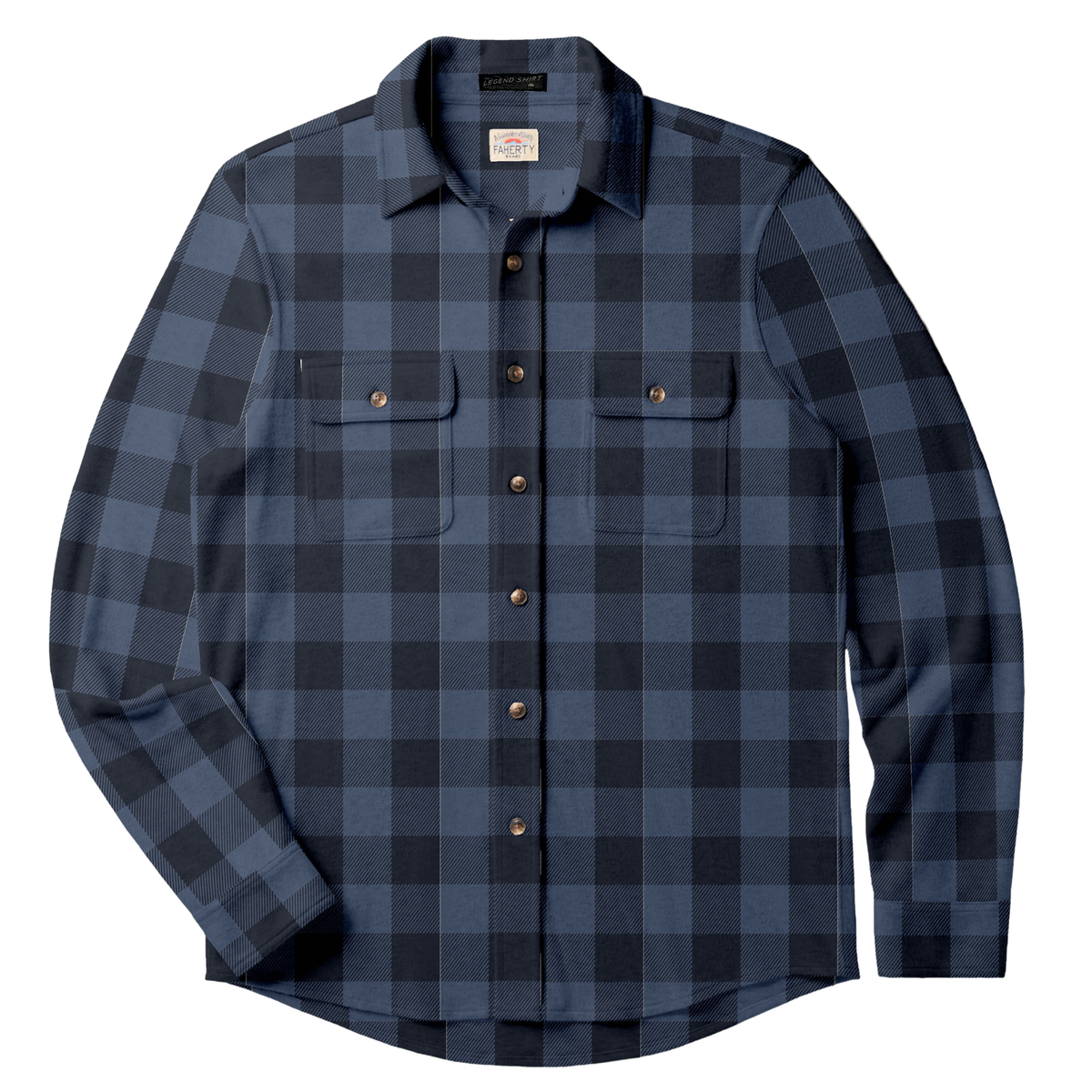 Faherty Mens Legend Sweater Shirt-Alpine River Buffalo