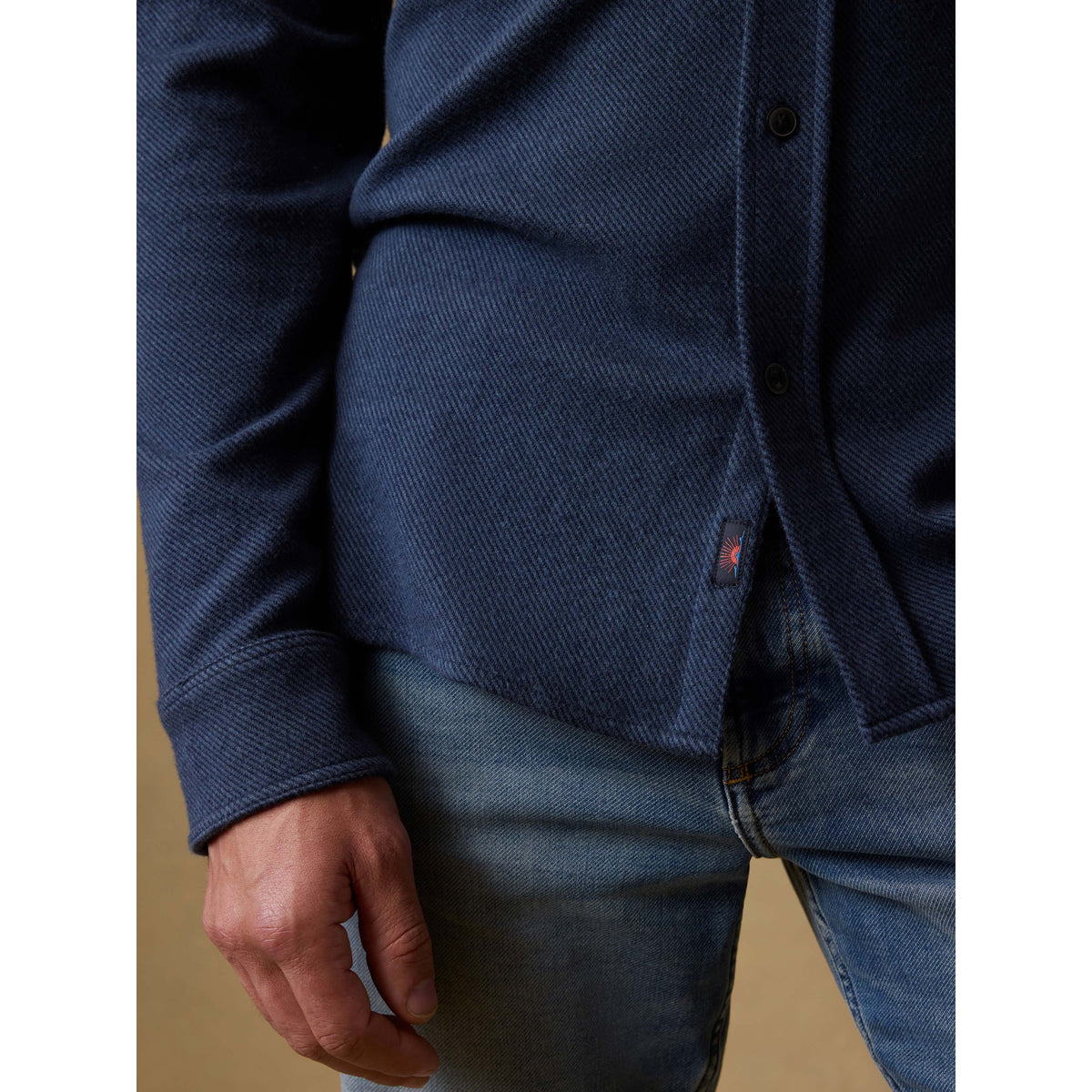 Faherty Mens Legend Sweater Shirt C - Brighton Navy Twill