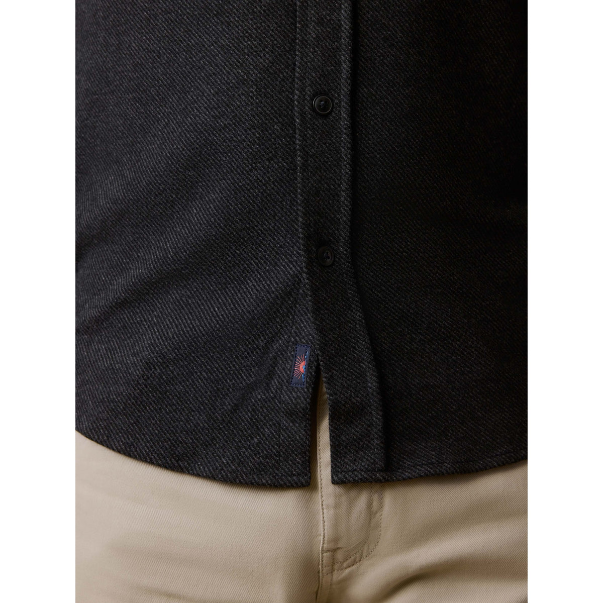 Faherty Mens Legend Sweater Shirt C - Heathered Black Twill