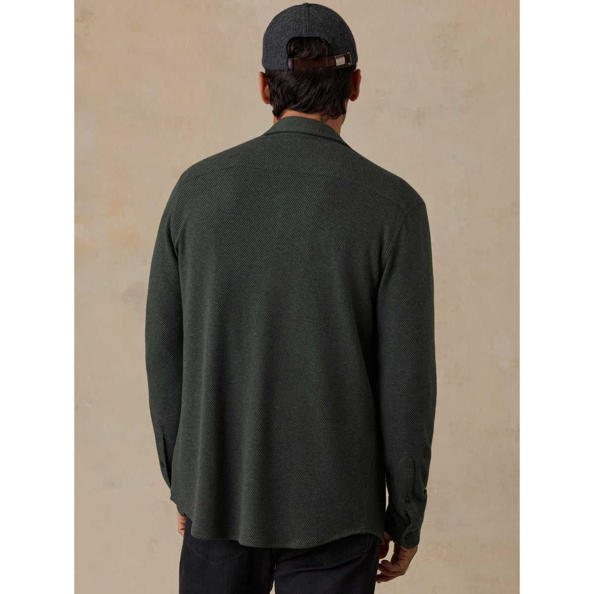 Faherty Mens Legend Sweater Shirt C - Fall Evergreen Twill