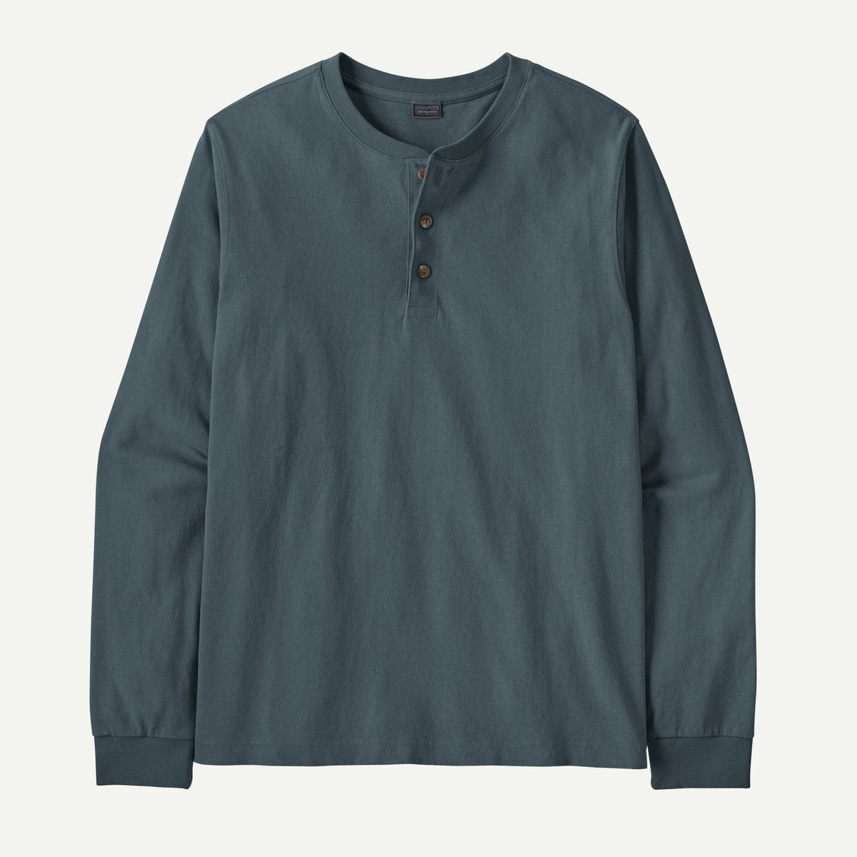 Patagonia Mens Long Sleeves Henley Shirt-Summit Blue