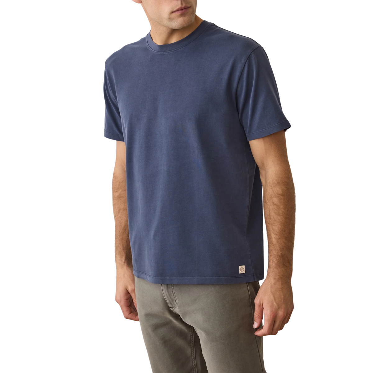Marine Layer Mens Luxe 250 Relaxed Tee - Mood Indigo