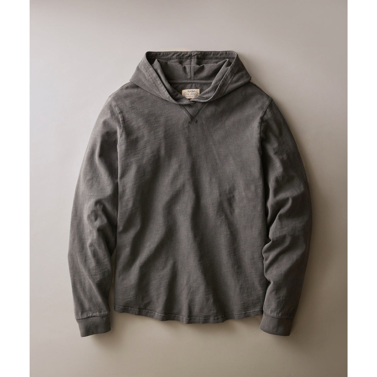 Marine Layer Mens Luxe Slub Hoodie in Asphalt - Asphalt