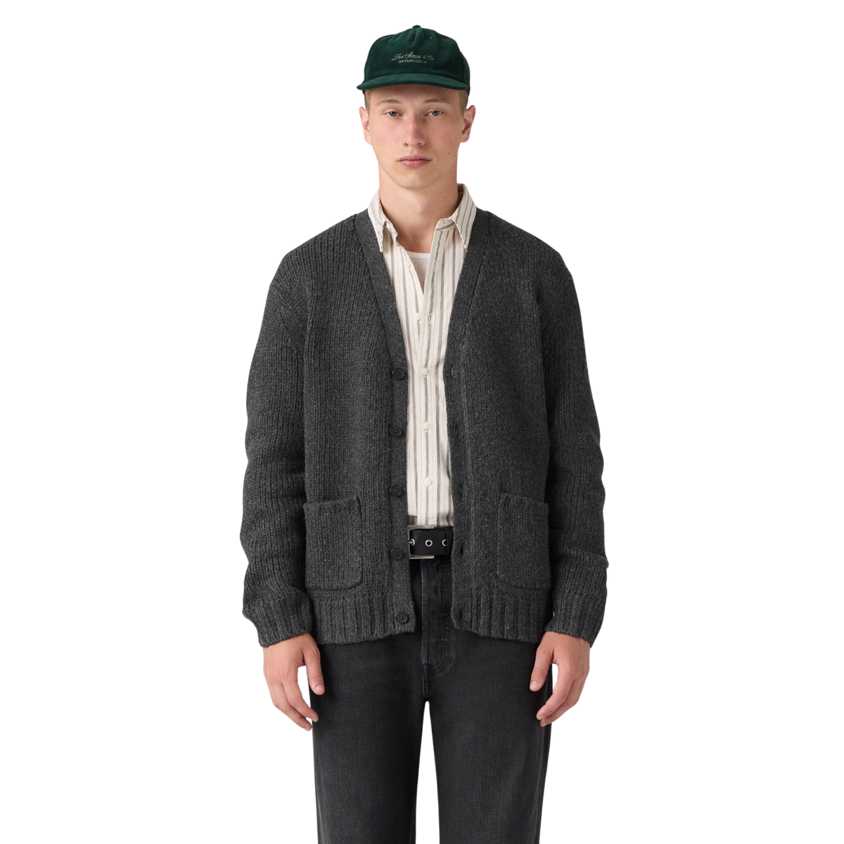 Levis Premium Mens Mammoth Cardigan - Obscidian Heather