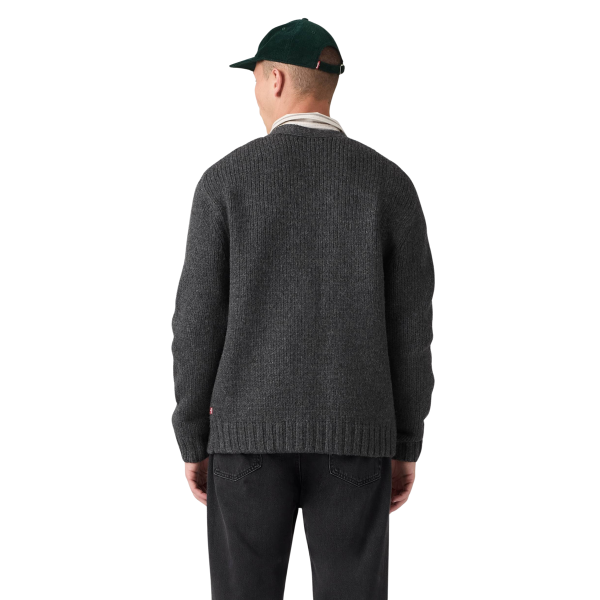 Levis Premium Mens Mammoth Cardigan - Obscidian Heather