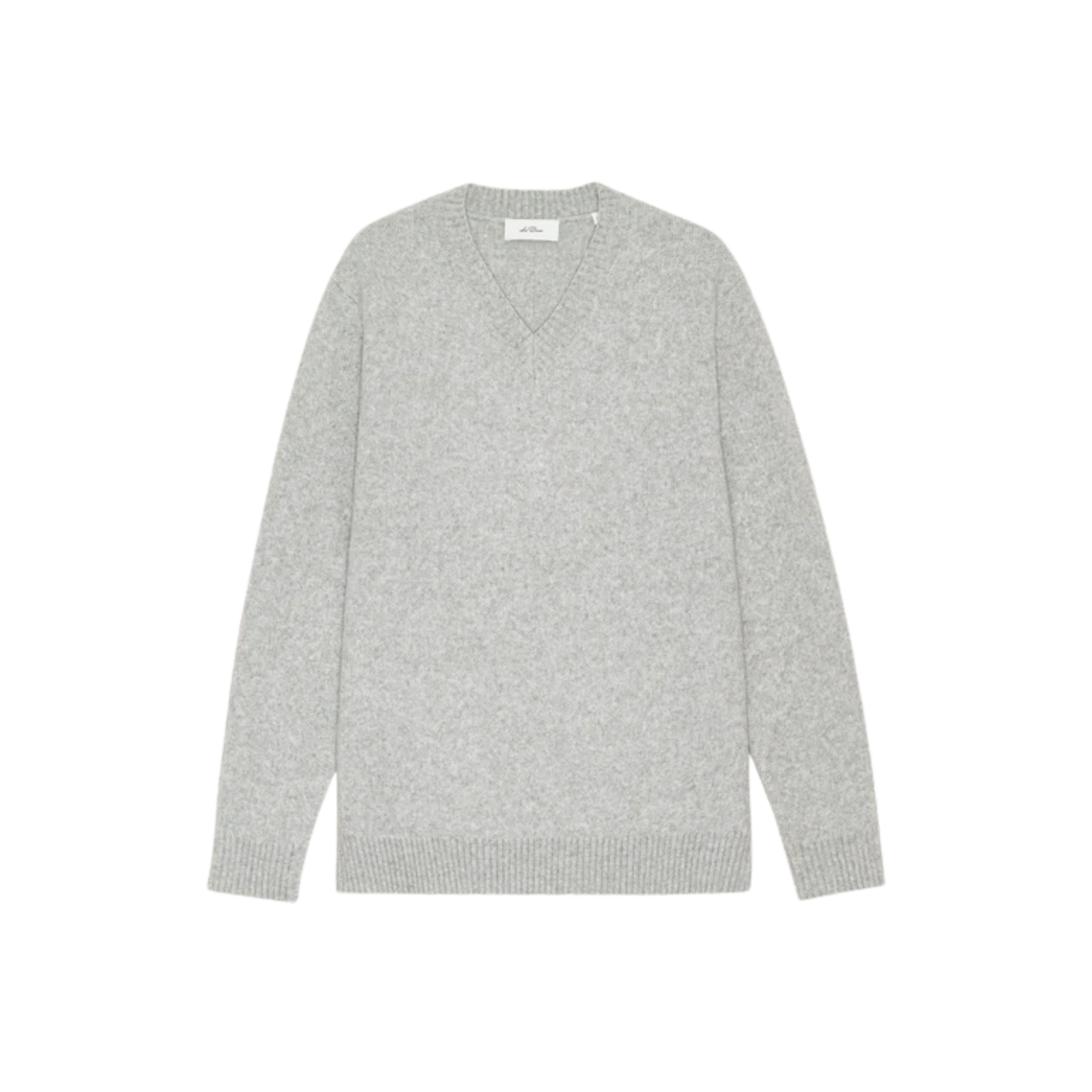 Les Deux Mens Melange V-Neck Knit-Grey Melange 