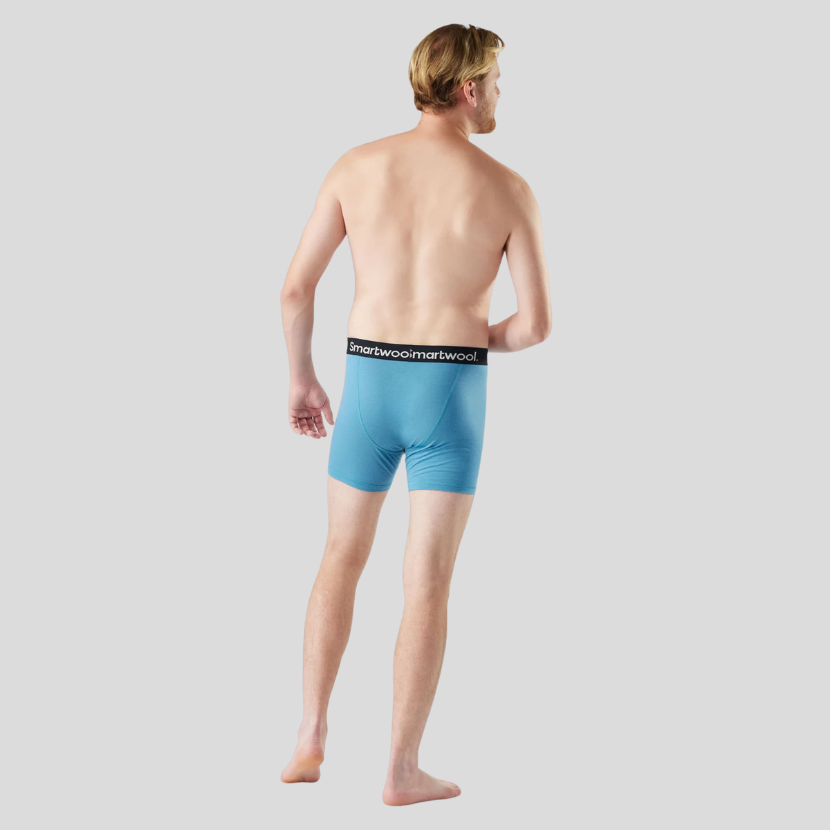 Smartwool Mens Merino Boxer Brief Boxed-Light Gray Heather-Mineral Blue