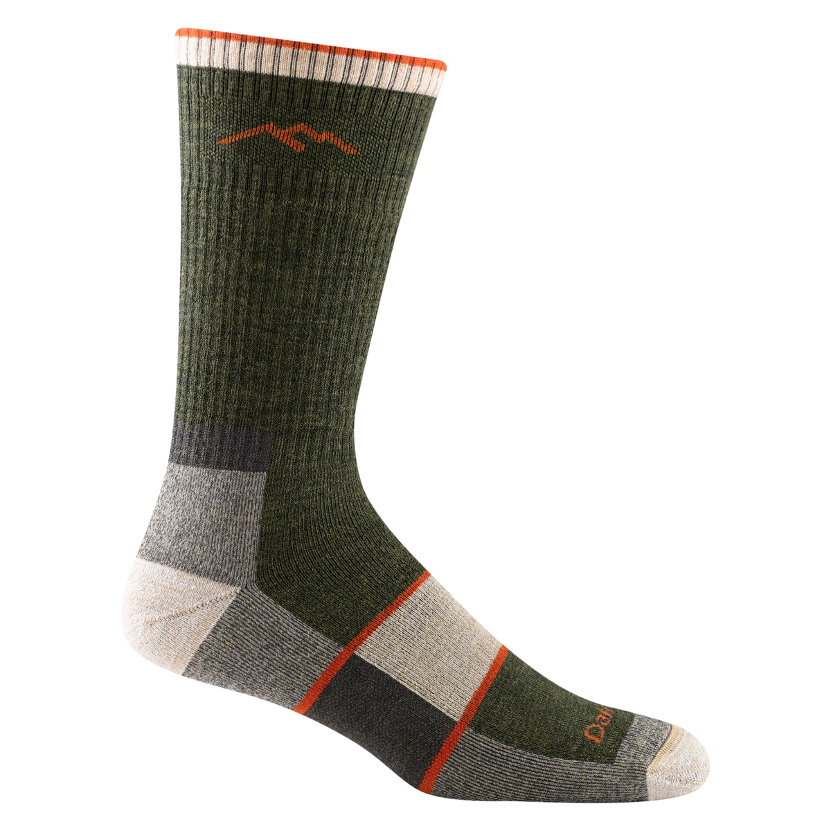 Darn Tough Vermont Mens Merino Wool Boot Sock Full Cushion-Olive