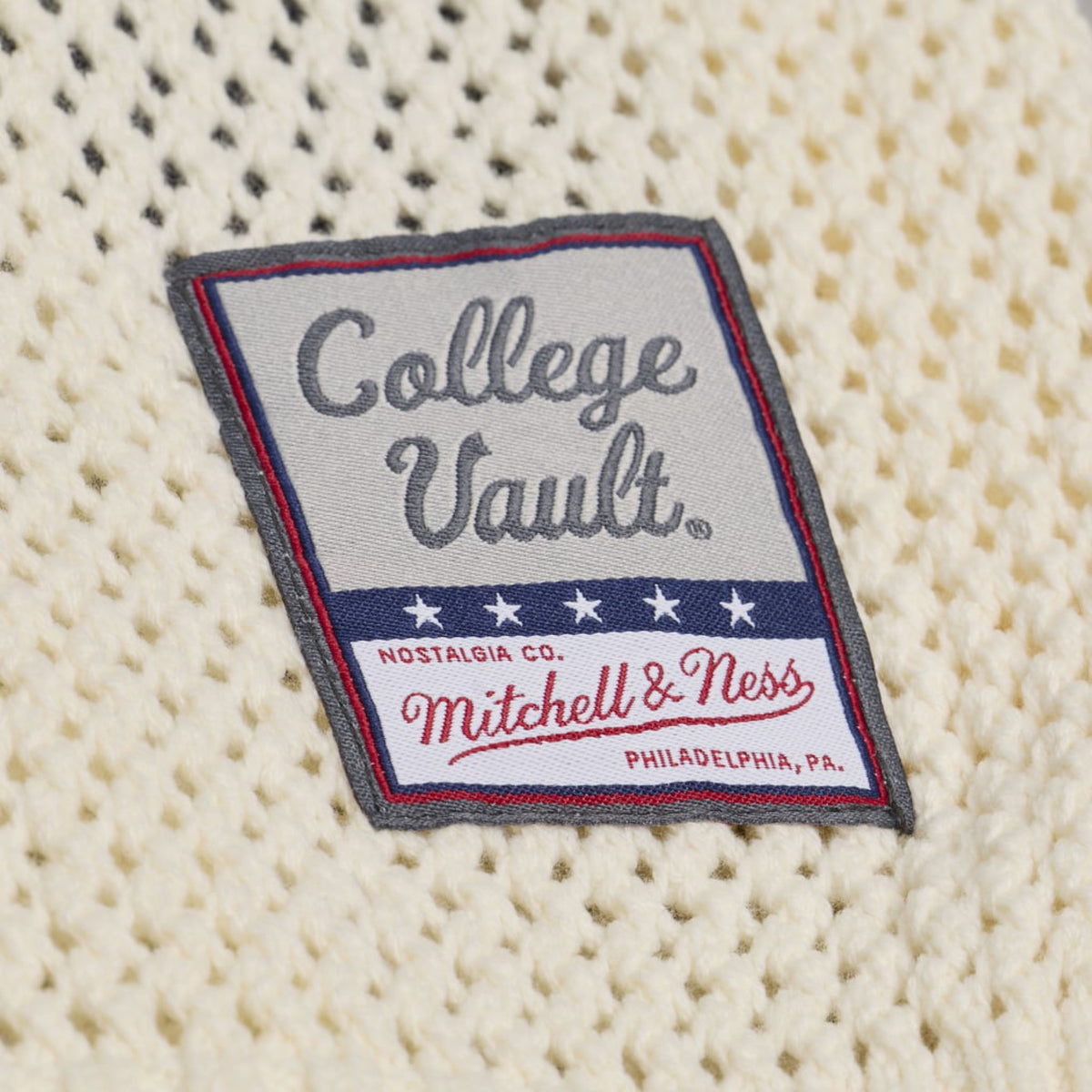 Mitchell & Ness Mens NCAA Retro Roots Sweater Jersey Michigan Wolverines in Cream - Cream